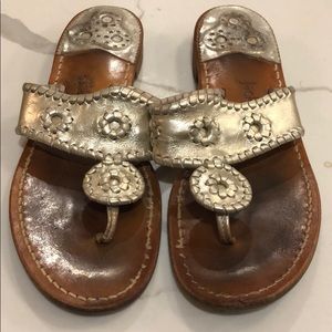Jack Rogers gold sandals